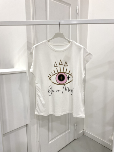 Mayorista NOS - Camiseta con estampado de "ojos"