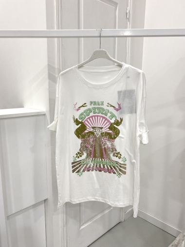 Wholesaler NOS - White t-shirt with pattern
