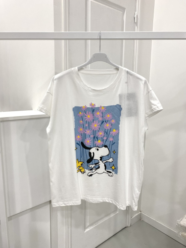 Wholesaler NOS - White printed t-shirt