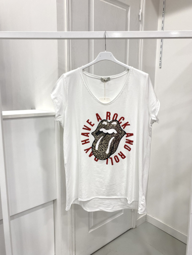 Großhändler NOS - Gewaschenes T-Shirt mit Muster