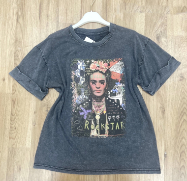 Wholesaler NOS - Washed t-shirt with pattern