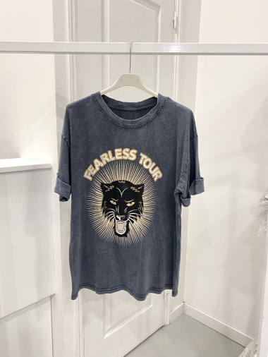 Grossiste NOS - T - shirt délavé "puma"