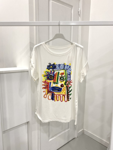 Großhändler NOS - Bedrucktes T-Shirt aus Baumwolle