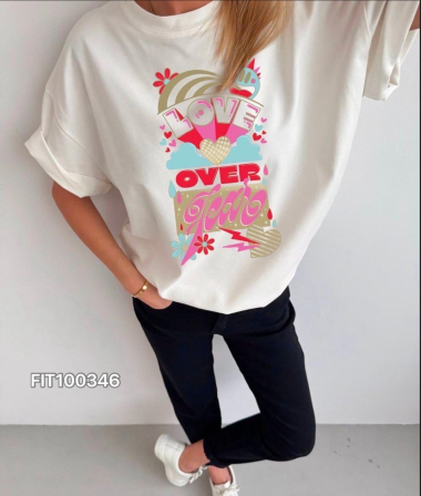 Wholesaler NOS - Cotton T-shirt with pattern