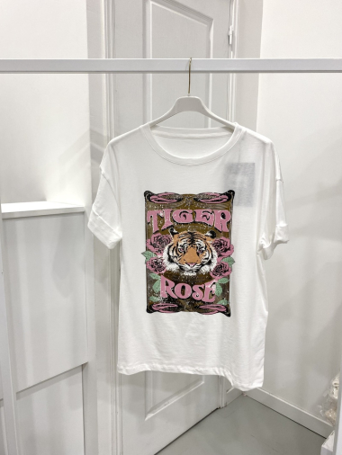 Mayorista NOS - Camiseta de algodón “tigre”