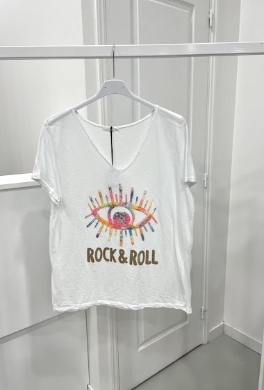 Großhändler NOS - Rock roll eye" t-shirt