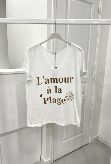 Grossiste NOS - T - shirt " L'amour à la plage "