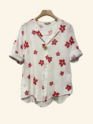 Wholesaler NOTA BENE - Floral blouse with a button