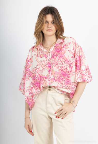 Wholesaler NOTA BENE - Printed cotton voile blouse