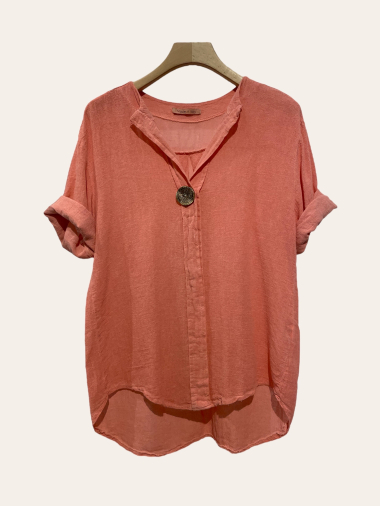Wholesaler NOTA BENE - Plain blouse with a button in front