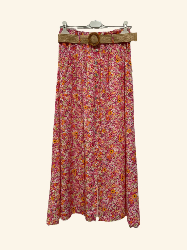 Grossiste NOTA BENE - Jupe imprimée fleurie avec ceinture