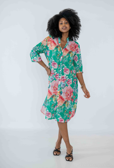 Wholesaler NOTA BENE - 3/4 sleeve printed shirt dress