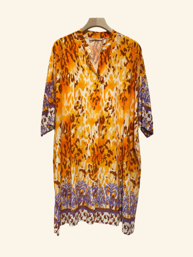Wholesaler NOTA BENE - Short printed dress with 3/4 sleeves