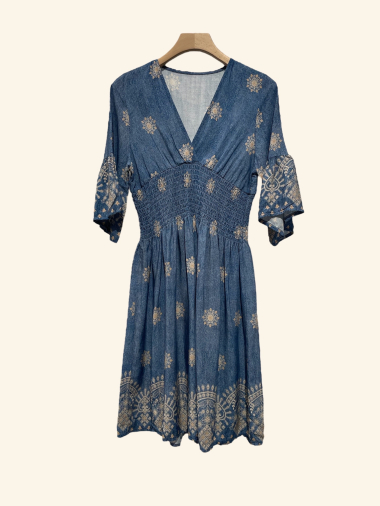 Wholesaler NOTA BENE - Short smocked printed dress