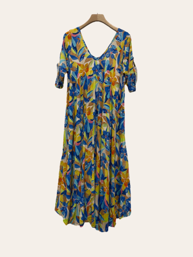 Wholesaler NOTA BENE - Long V-neck printed dress
