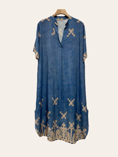 Grossiste NOTA BENE - Robe imprimée longue , couleur chinée