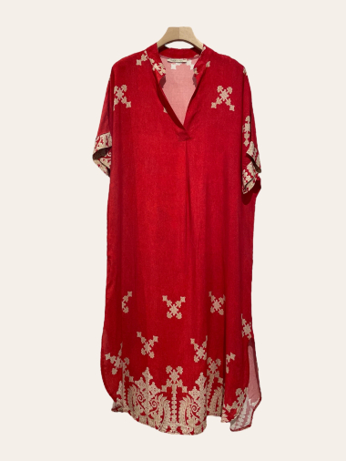 Wholesaler NOTA BENE - Long printed dress, heather color
