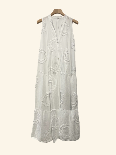 Wholesaler NOTA BENE - Sleeveless embroidered long dress