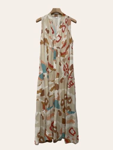 Großhändler NOTA BENE - Langes ärmelloses bedrucktes Kleid