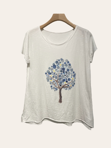 Großhändler NOTA BENE - Blaues Baum-T-Shirt