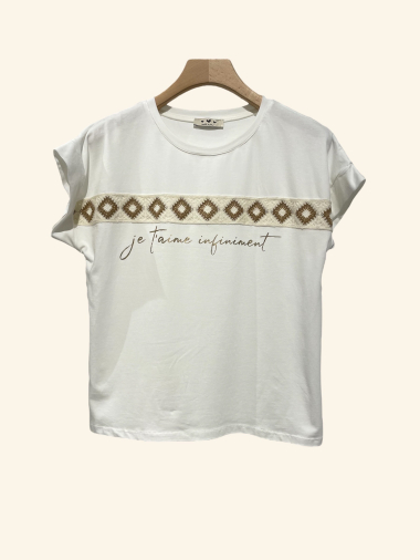 Großhändler NOTA BENE - T-Shirt mit „Ich liebe dich“-Schriftzug