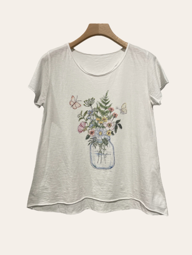 Grossiste NOTA BENE - T-shirt plante papillon