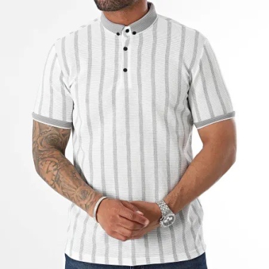 Wholesaler MACKTEN - men's striped polo shirt