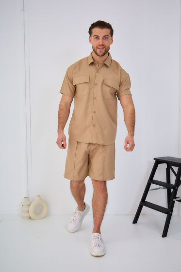 Großhändler Omnimen - Set aus Kurzarmhemd und Shorts