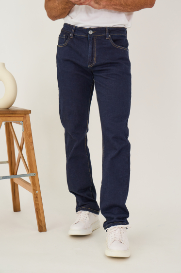 Wholesaler Omnimen - Regular Straight Jeans Dark Blue 202