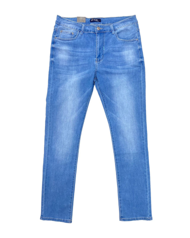 Wholesaler Omnimen - Large Size Light Blue Zip Jeans 0592