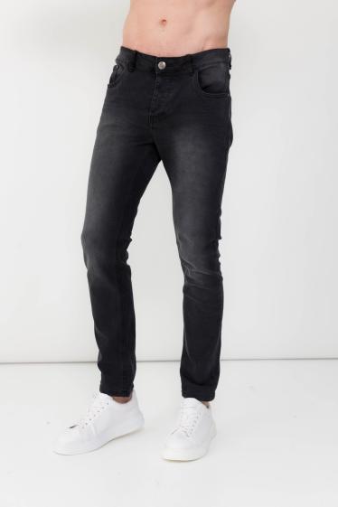 Grossiste Omnimen - Jeans noir  délavé