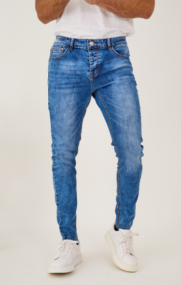 Wholesaler Omnimen - Skinny jeans Washed blue 0212
