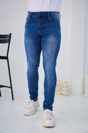Grossiste Omnimen - Jeans Slim  Original Bleu Denim