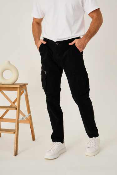 Wholesaler Omnimen - Black Regular Cargo Pants