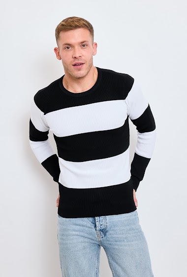 Wholesaler Omnimen - Striped slim jumper