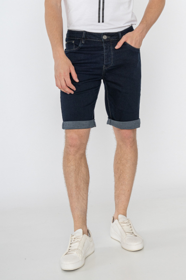 Wholesaler Omnimen - Men's Raw Blue Denim Shorts