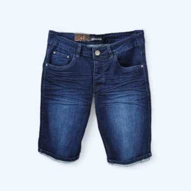 Mayorista Omnimen - Pantalones cortos vaqueros azules de mezclilla para hombre