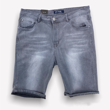 Wholesaler Omnimen - Large Size Gray Washed Shorts