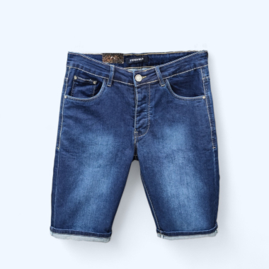 Mayorista Omnimen - Pantalón corto de hombre azul lavado