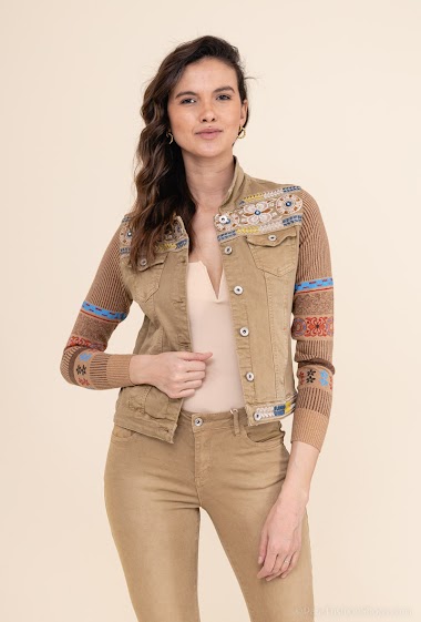Wholesaler ONADO - Embroidery Jeans Jacket