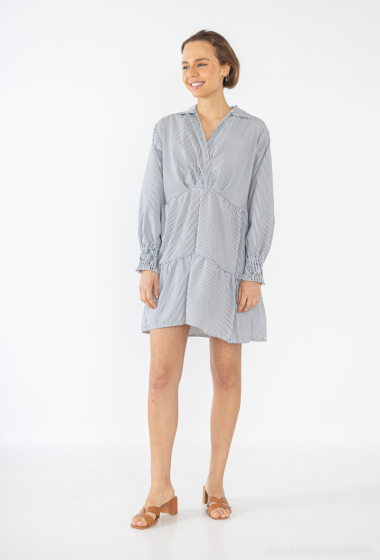 Grossiste OOKA - Robe chemise rayée