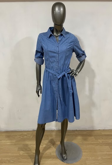 Großhändler OOKA - Jeanskleid in Übergröße