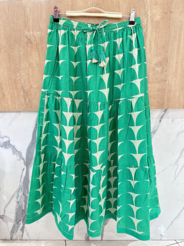 Wholesaler Orice - Long cotton tie skirt