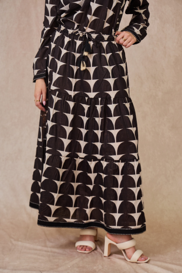 Wholesaler Orice - Long patterned skirt