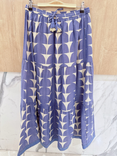 Wholesaler Orice - Long bohemian cotton skirt
