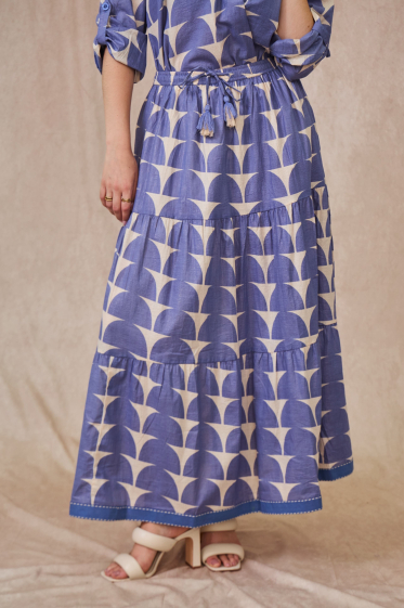 Wholesaler Orice - Long bohemian cotton skirt