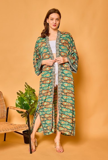 Wholesalers Orice - Kimono with printed belt