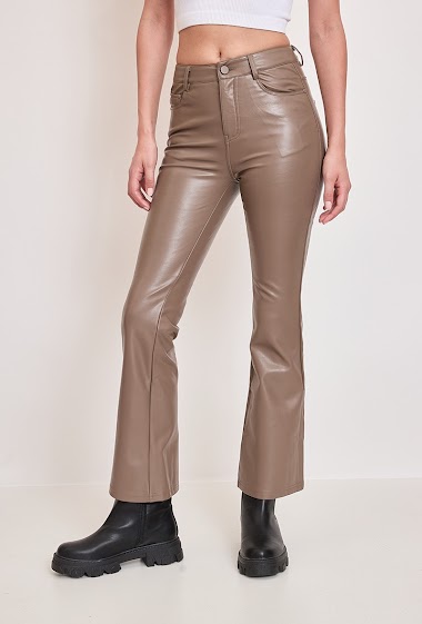 Großhändler Orice - Fake leather flared pants
