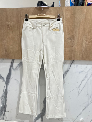 Wholesaler Orice - Faux Leather Flare Pants