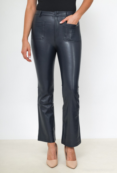 Wholesaler Orice - Faux leather flare pants